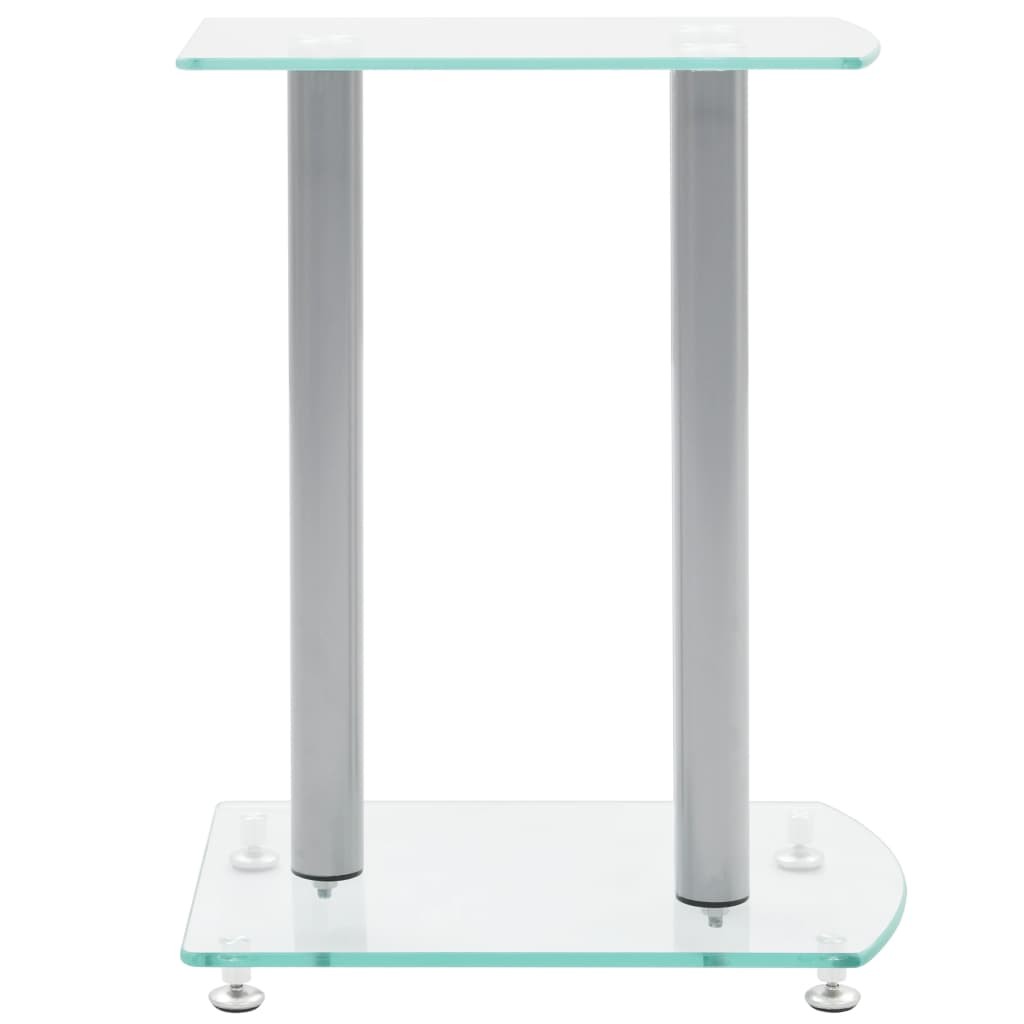 Aluminum Speaker Stands Transparent Safety Glass 2pcs